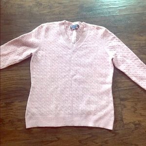 Brooks Brothers Light Pink cable Knit Sweater